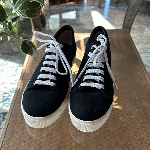 Stuart Weitzman Klee suede lace up shoes size 10.5 - Picture 2 of 5